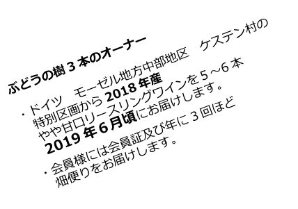 ぶどうの樹3本のオーナー201801