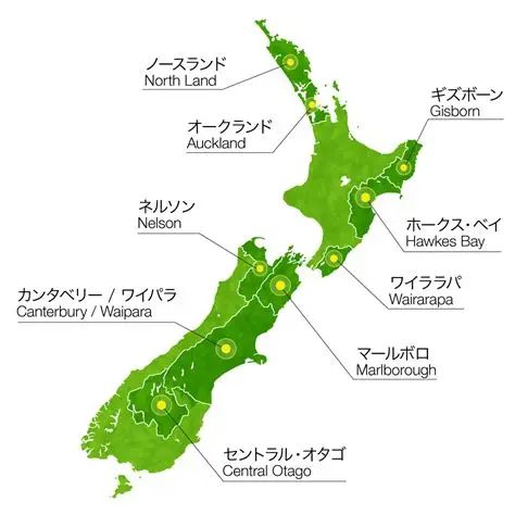 ニュージーランドワイン地図